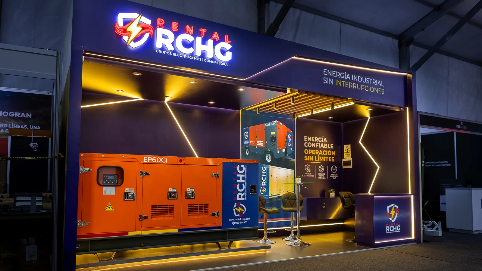 Stand A251 de Rental RCHG en ExpoMina Perú 2026