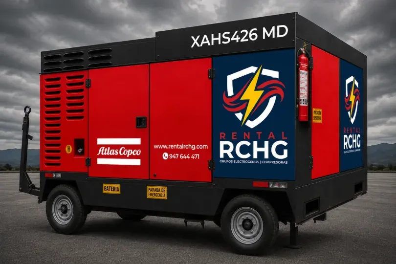 Compresora de aire para planta industrial en alquiler – Rental RCHG